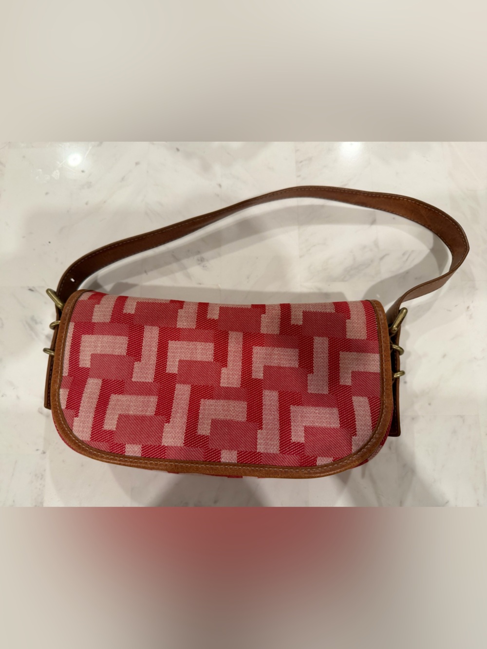 Nine West Y2K geometric monogram shoulder bag